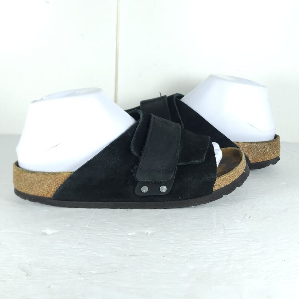 Birkenstock Women's Kyoto US7 EU38 Black Suede Nubuck Slip-On Slide sandals - Picture 8 of 16